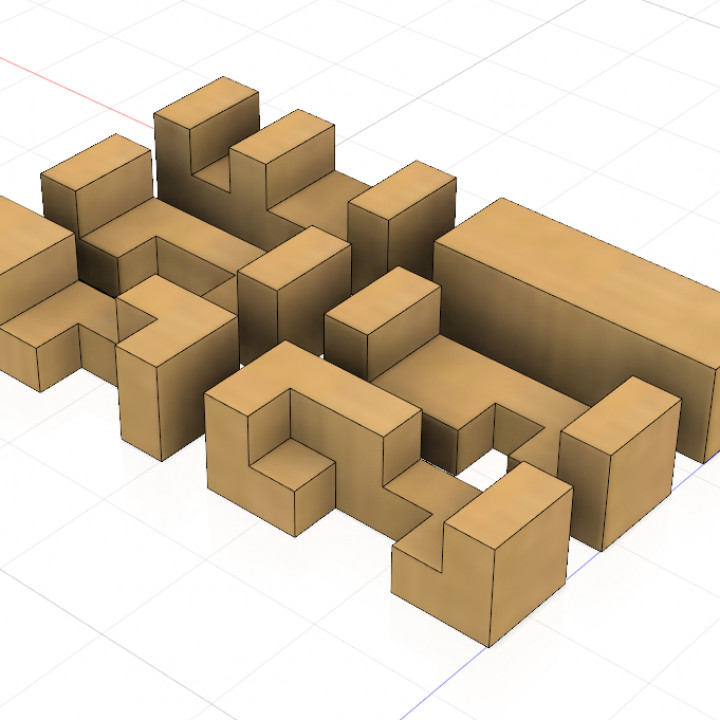 brain teaser puzzle - links toys & games 3d burr 3D print model - Mito3D
