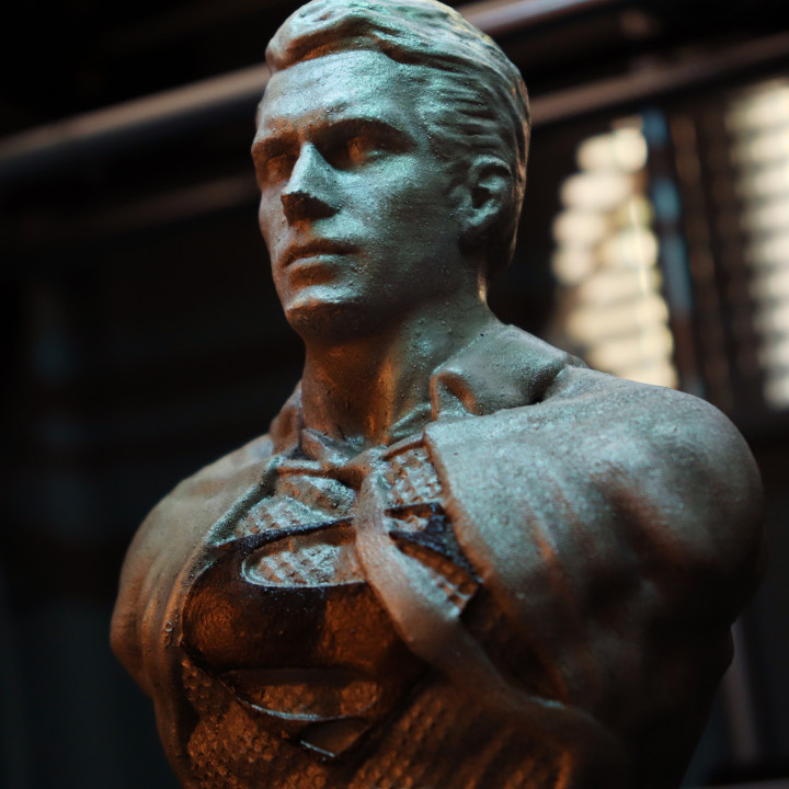 henry cavill clark kent superman support free bust fan art batman man dc comics league justice steel 3D print model - Mito3D