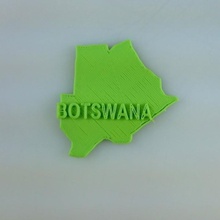 mappa botswana l'istruzione 3d print model - Mito3D