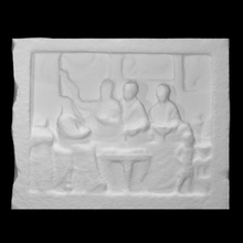 funerary relief scan figure sculpture scene venice banquet 3d print model - Mito3D
