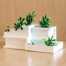 moderno arquitectura plantador jardín verde minimalista maceta jardinería tinkercad suculentas microgreens 3d print model - Mito3D
