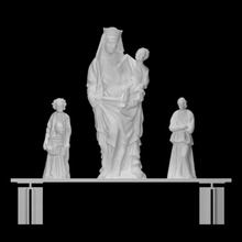 vierge enfant analyse figure sculpture statue marbre Madone ange groupe abbé 3d print model - Mito3D