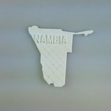 mappa namibia l'istruzione 3d print model - Mito3D