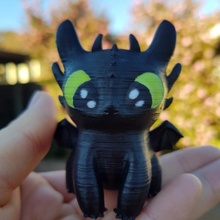 édenté dragon nuit fureur jouets Jeux noir mignonne figure Jeu gamins jouet pop entraîner transparence moviecharactor lumière 3d print model - Mito3D