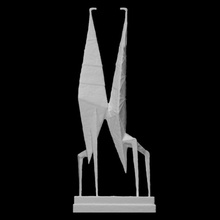 encounter viii scan figure modern sculpture character bronze museum shape abstract figurative antwerp middelheim meeting 3d print model - Mito3D