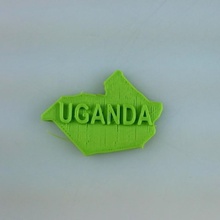mappa uganda l'istruzione 3d print model - Mito3D