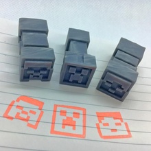 Minecraft carattere francobollo fan arte 3d print model - Mito3D