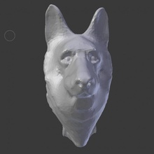 perro pastor alemão 3d print model - Mito3D