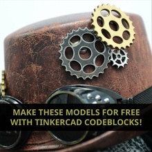 steampunk cogs props & cosplay costume decoration fun gears gothic math tech gear sprocket 3d print model - Mito3D