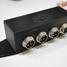 gx-16 connector enclosure - 4 ports gx16 gx16-4 gx-16-4 3d printed 3d print model - Mito3D