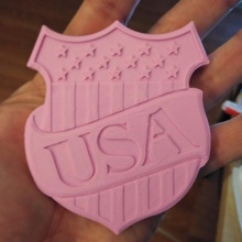 usa - happy birthday america coin wall mount plague independenceday happybdayamerica 4thofhjuly 3d print model - Mito3D