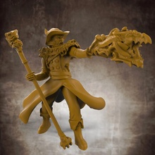 rpg wizard- multipart build options 32mm scale tabletop dragon sword wizard wand staff mage fireball spell d&d dnd pathfinder magi 3d print model - Mito3D