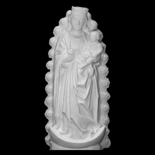 vergine bambino scansione scultura statua calcare Madonna portoghese policromo 3d print model - Mito3D