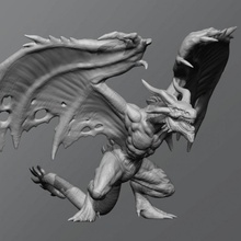 flame drake tabletop dnd pathfinder dungeonanddragons 3d print model - Mito3D