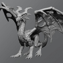 undead dragon tabletop dnd dungeonanddragons 3d print model - Mito3D