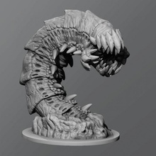 purple worm tabletop dnd dungeonanddragons 3d print model - Mito3D