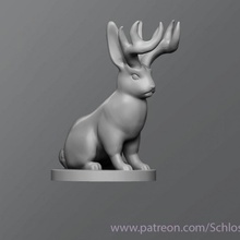 jackalope tabletop animal dnd dungeonanddragons 3d print model - Mito3D