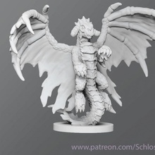 Preto Dragão wyrmling tampo mesa dnd masmorras dragões 3d print model - Mito3D