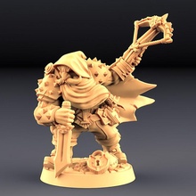 merrian silverfinger - dwarven thief hero tabletop dragon figure human monster orc pirate rpg warhammer miniature boardgame dwarf ogre dungeon bandit d&d tavern trouble 3d print model - Mito3D