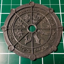 roue an Halloween sorcière saisons païen sorcellerie wicca occulte 3d print model - Mito3D
