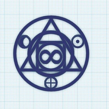 alchimie disque accessoires cosplay carré Triangle Terre Soleil cercle sorcière lune épeler infini sorcellerie 3d print model - Mito3D