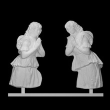adoring angels scan sculpture statue couple angel workshop glazed terracotta group pair della andrea robbia 3d print model - Mito3D