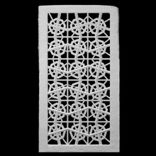 traspasado ventana pantalla jali escanear arquitectura diseño India ligero mármol panel Mughal geometría 3d print model - Mito3D