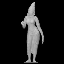 in piedi parvati scansione dea India metallo madre scultura shiva ganesha eterno rame divine chola tamil nadu 3d print model - Mito3D