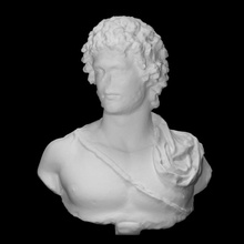 marble portrait bust young man scan classical greek roman sculpture bronze male athens beauty antonine mythological 3d print model - Mito3D