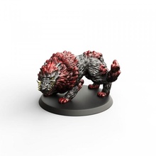 ululando terrore miniatura tavolo demone creatura lupo predatore terribile 28mm 32mm incontri posseduto 3d print model - Mito3D