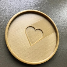 heart coaster drink valentinesday 3d print model - Mito3D