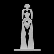 Cibeles escanear hembra figura Dios diosa moderno madre escultura estatua Roca resumen maternidad 3d print model - Mito3D
