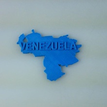 Landkarte venezuela Bildung Karte 3d print model - Mito3D