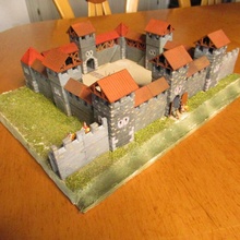 roman-style wall gate ancient building medieval modular tower wargaming miniature castle tabletop dioramas 3d print model - Mito3D