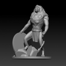 barbarian lion tabletop creature 3d print model - Mito3D
