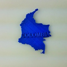 Karte Kolumbien Bildung 3d print model - Mito3D
