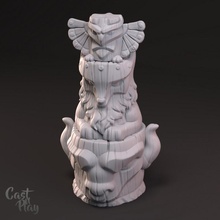 animal totems table impression animaux facile fantaisie jouer empiler jeter totem castnplay 3d print model - Mito3D