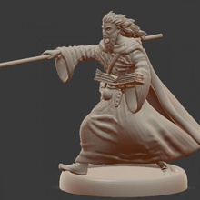 wizard action tabletop fantasy roleplay rpg miniature d&d 28mm 3d print model - Mito3D