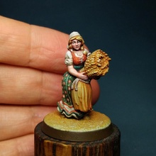 peasant woman sheaf miniature dnd tabletopgames npc goldfields 3d print model - Mito3D