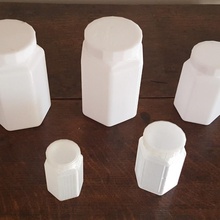storage jars & garden container jar screw lid food 3d print model - Mito3D