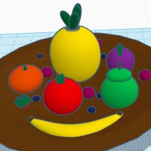 meyve çanak merkez parça kasesi süsü 3d print model - Mito3D