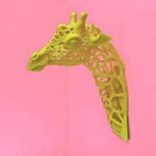 giraffe spots & garden animal decoration safari sculpture zoo wall decor taxidermy 3d print model - Mito3D