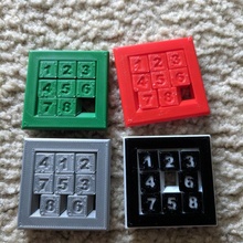 3x3 rutschen Puzzle Zahlen Schiebepuzzle 3d print model - Mito3D