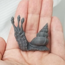 flail snail animal beast monster shell miniature 28mm dnd dungeons dragons mollusk mini 3d print model - Mito3D