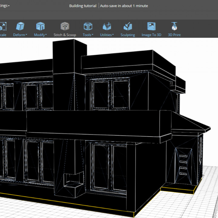 printible house model 1 100 architecture building selfcad 3D print model - Mito3D