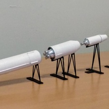 Saturno supporti formazione scolastica spazio Apollo nasa saturnv 3d print model - Mito3D