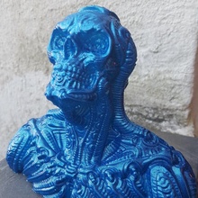 stargazer bust monster robot skull scifi giger ornate 3d print model - Mito3D