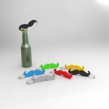 mustache opener & garden gadget keychain beeverycreative beethefirst 3d print model - Mito3D