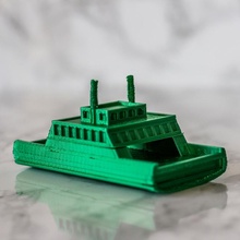 ferry boat ocean ship vehicle vessel miniature transportation 3d print model - Mito3D