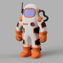 Marte astro juguete divertido espacio tierra Luna Figura acción marciano astronauta 3d print model - Mito3D